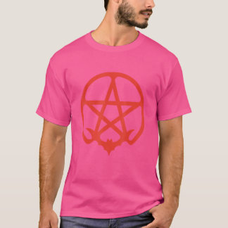 Pentacle Fladdermus Mörk Aesthetic Grunge Symbol O T Shirt