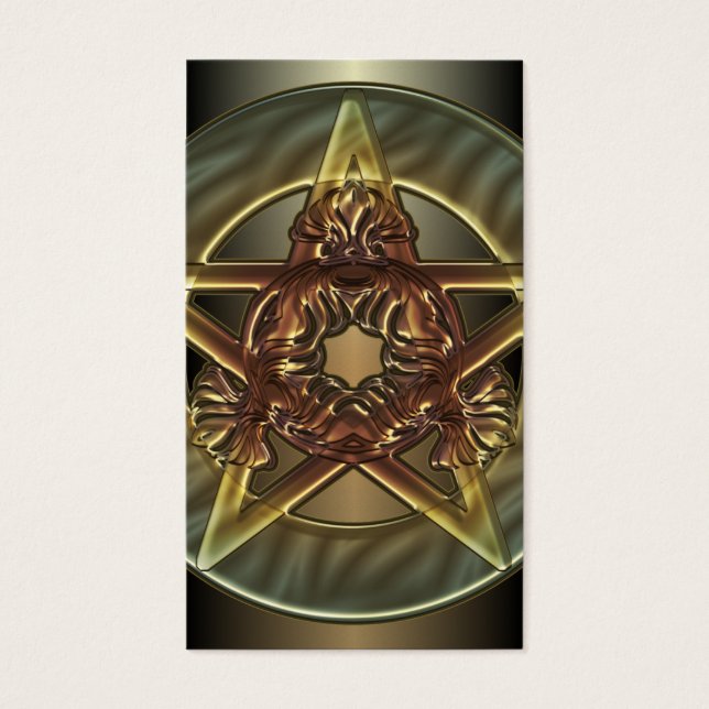 Pentacle för höstskuggor visitkort (Framsidan)