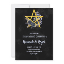 Pentacle-handtagning för svart Wiccan gotiic Blomm