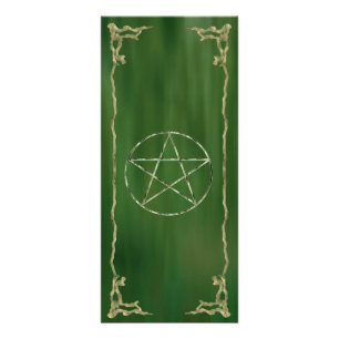 Pentacle i grönt reklamkort