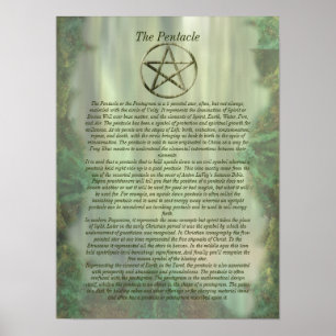 Pentacle i Wood Info Poster