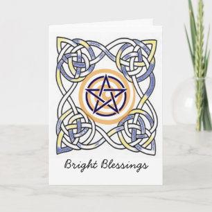 Pentacle Knotwork mönster-kort Kort