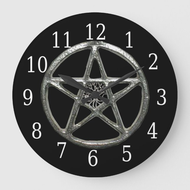 Pentacle Livets träd Round Clock Stor Klocka (Framsida)