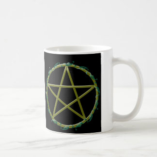 Pentacle med löv kaffemugg