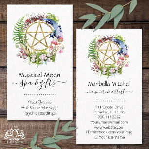 Pentacle Nature WAN Flowers Boho Visitkort
