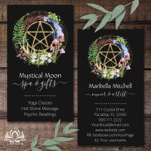 Pentacle Nature WandeFlowers Boho Black