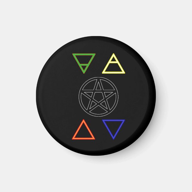 Pentacle och elementmagnet magnet (Framsidan)