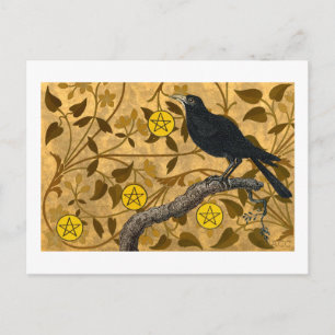 Pentacle Raven Vykort