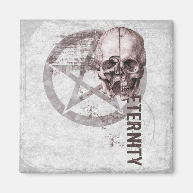Pentacle Skull Magnet (Framsidan)