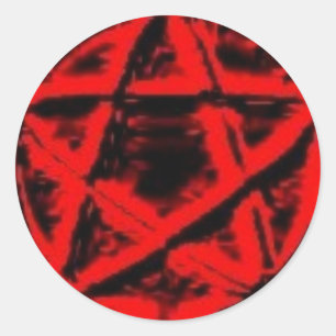 Pentacle Sticker Runt Klistermärke