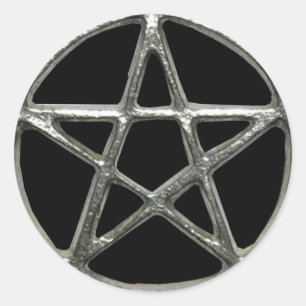 Pentacle Stickers Runt Klistermärke