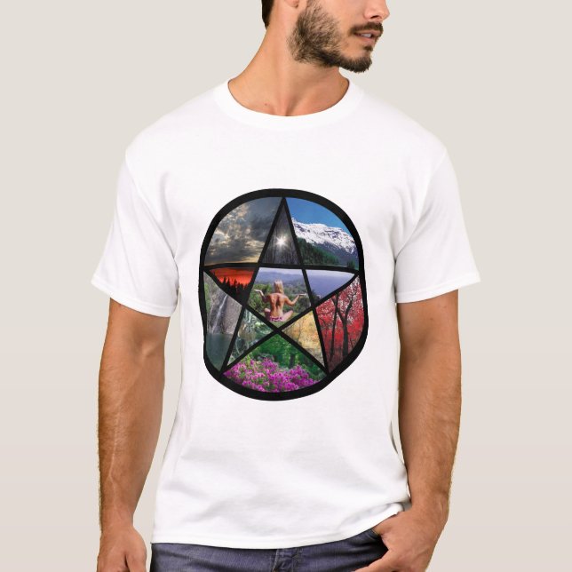 Pentaclecollage Tee Shirt (Framsida)