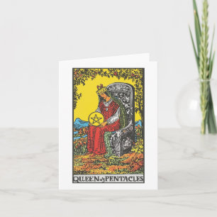 Pentacles blankottdrottning kort