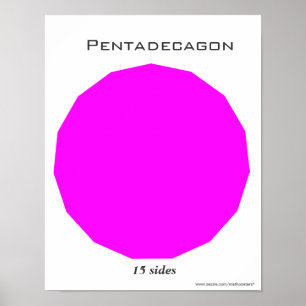Pentadecagon affisch av polygonen