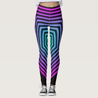 Pentagon linjer retro 80s leggings