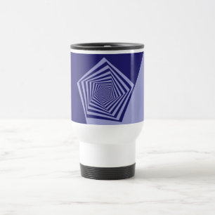 Pentagon Spiral Blues Mugg