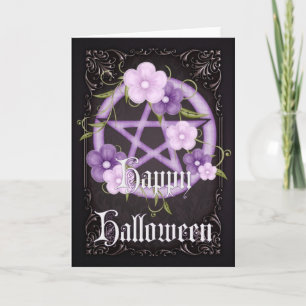 Pentagram 5 Wicca Happy halloween-gratulationskort Kort