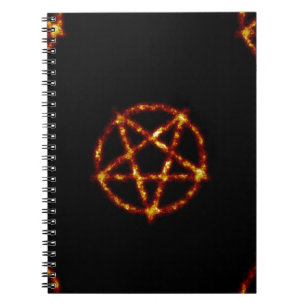 pentagram anteckningsbok med spiral