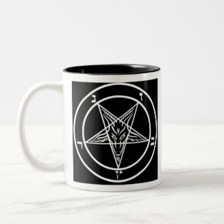 Pentagram av Baphomet Två-Tonad Mugg