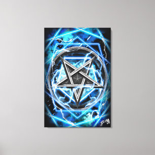 Pentagram-blixt Canvastryck