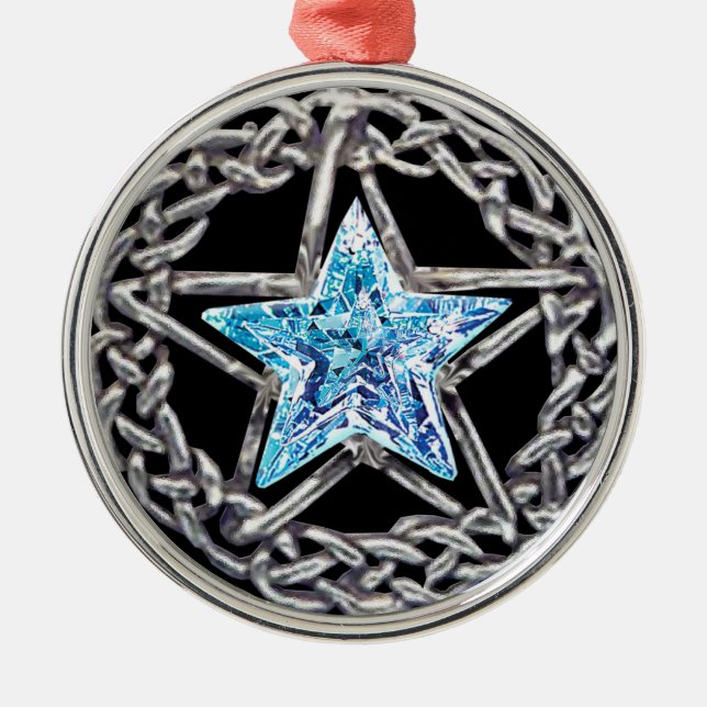 Pentagram Crystal Star Ornament (Framsidan)