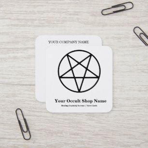 Pentagram fyrkantigt visitkort