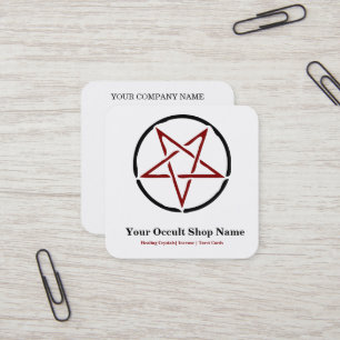 Pentagram fyrkantigt visitkort