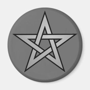 Pentagram Grått på Grått Magnet