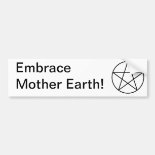 Pentagram inom cirkel bildekal