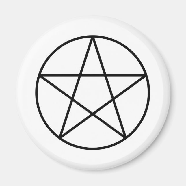 Pentagram inom cirkel magnet (Framsidan)