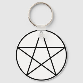 Pentagram inom cirkel nyckelring