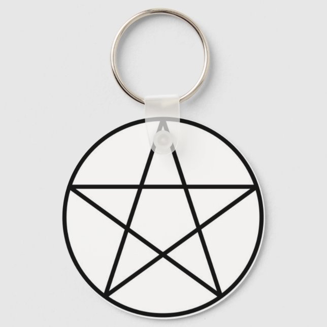 Pentagram inom cirkel nyckelring (Framsida)