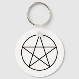 Pentagram inom cirkel nyckelring