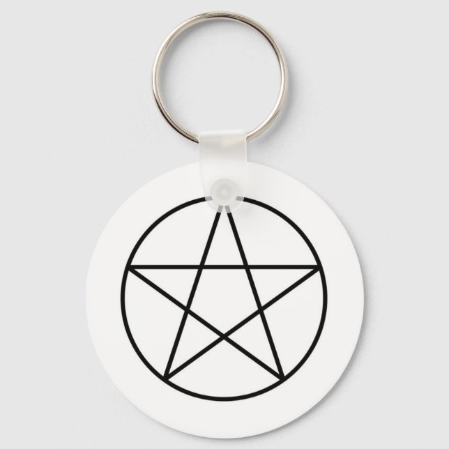 Pentagram inom cirkel nyckelring (Framsida)