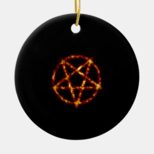 pentagram julgransprydnad keramik