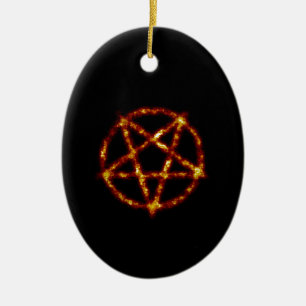 pentagram julgransprydnad keramik