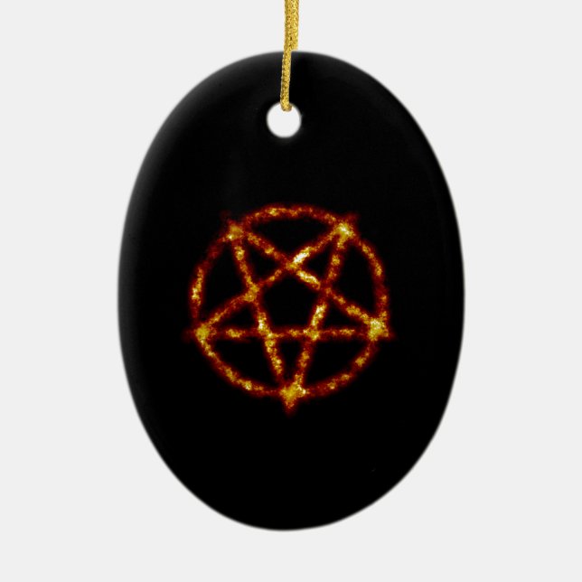 pentagram julgransprydnad keramik (Framsidan)