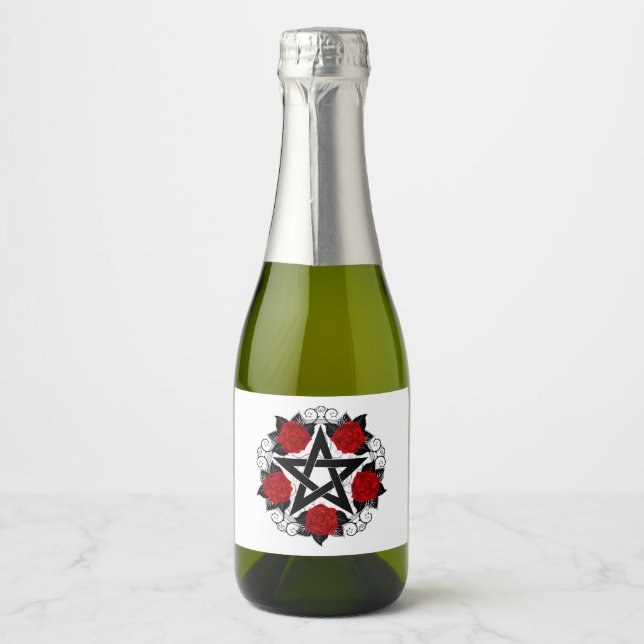 Pentagram med Röd ros (Framsida)
