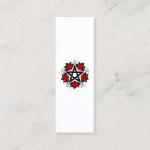 Pentagram med Röd ros