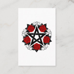 Pentagram med Röd ros Rabattkort