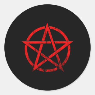 Pentagram Occult Wicca Symbol Goth Witchcraft Sign Runt Klistermärke