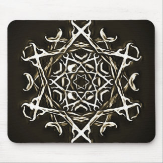 Pentagram och Antlers Black and Brown Mouse Pad Musmatta