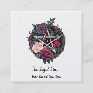 Pentagram och Ro Pagan Gothic Fyrkantigt Visitkort
