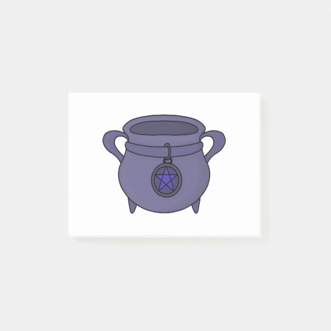Pentagram Pentacle Cauldron Post-it Block (Framsida)