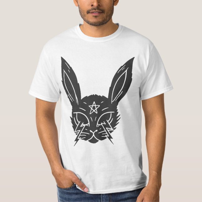 Pentagram Punk Rabbit T-Shirt (Framsida)