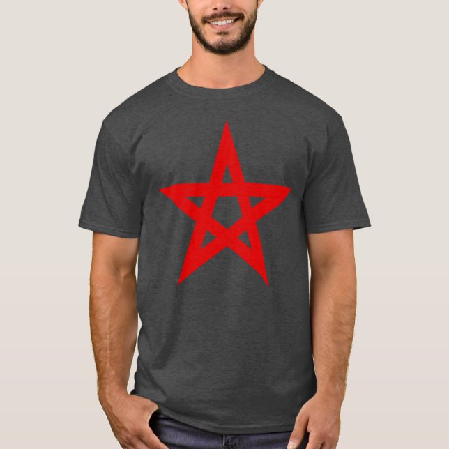 Pentagram (röd) t shirt (Framsida)
