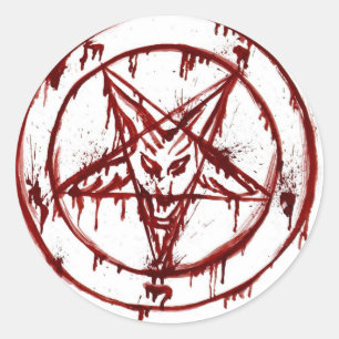 pentagram runt klistermärke