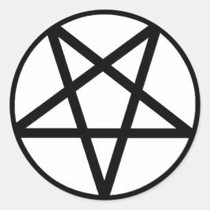 Pentagram Runt Klistermärke