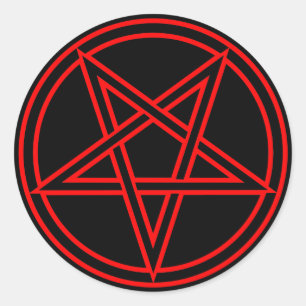 Pentagram Runt Klistermärke