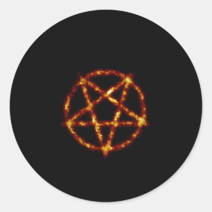 pentagram runt klistermärke